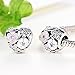 WOSTU Heart Enamel Sterling Silver Bead Charms Fit Charm Bracelets for Women