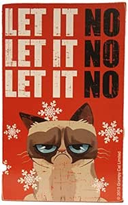 Amazon com Grumpy Cat  8 x 5 3D  Wall Desk Block  Let It  Amazon com Grumpy Cat  8 x 5 3D  Wall Desk Block  Let It