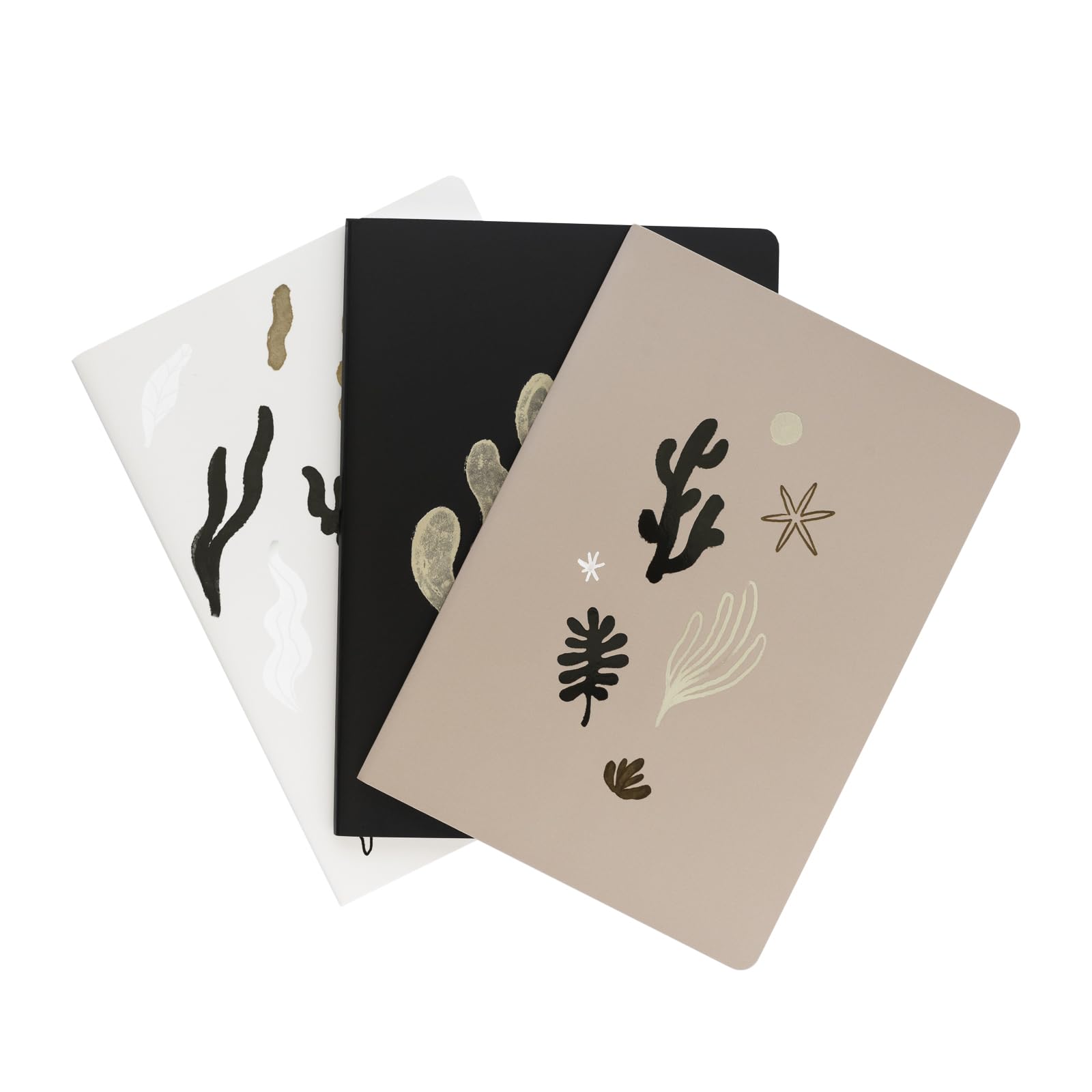 Kokonote Pack Of 3 A5 Notebooks - Kalima | Journal Note Book, Notebook A5 Sketchbook, Cute Notebook Journal, Aesthetic Stationery Gifts For Women, Cute Gifts Under 10 Pounds