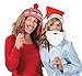 Cxy Photo Booth Props DIY Kit for Christmas Party, of Mustache, Glasses Frames, Hat, Lips, Reindeer, Pipe, Ties, Gift...(Pack of 50)