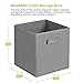 MaidMAX Cloth Storage Cubes Bins Baskets Containers with Dual Handles for Home Closet Nursery Drawers Organizers, Flodable, Dark Gray, Set of 6