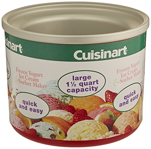 Cuisinart ICE-RFBR Replacement Freezer Bowl, 1-1/2-Quart Capacity, Red