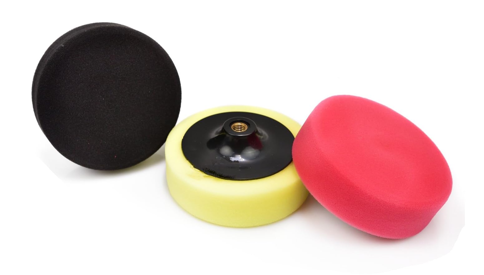 Polishing Pads Kit Buffing Wheel Sponge Paint Pads 6 Inch Dia M14 Thread for Car Wood Stone Polisher Buffer Machine 3pcs