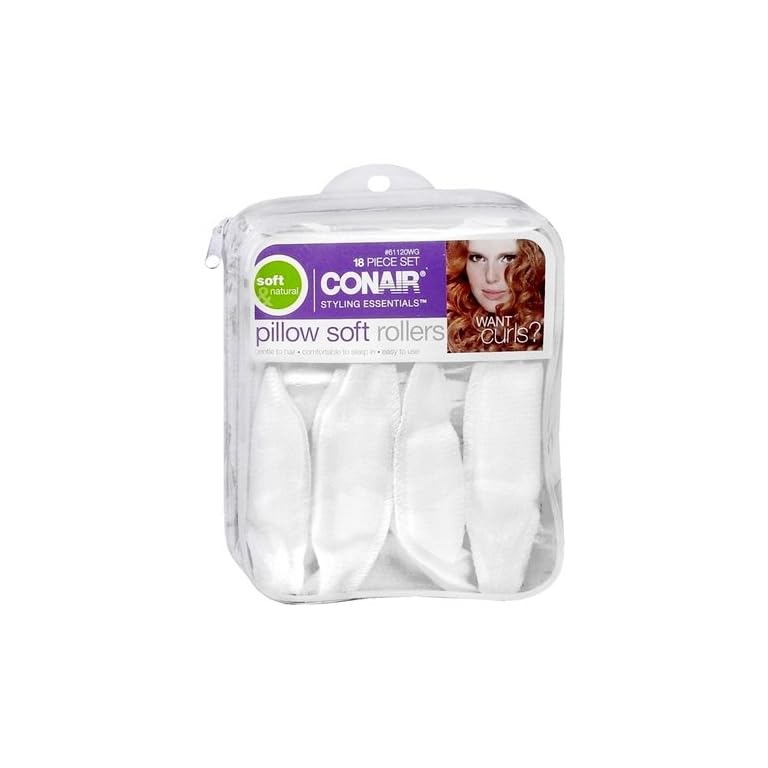 Conair Styling Essentials Pillow Soft Rollers Curlers, 18 Ct