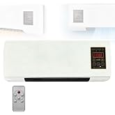 MNROIUR Wall Mounted 2-in-1 Ductless Air Conditioner, Cooling &amp; Heating System with Remote Control for Bedroom Garage Indoor Use White,55 * 24 * 12cm