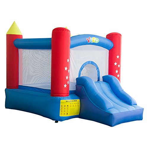 YARD Children Indoor Inflatable Bouncer Slide 9.5'x6.5'x6.5' Jump Playhouse for Kids with Blower