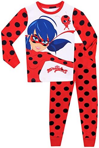 Miraculous Ladybug Girls Ladybug Pyjamas - Snuggle Fit - Ages 3 to 12 Years