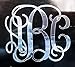 Custom Personalized Vine Monogram Initial Letter Sticker Decal Compatible with All Yeti Cups, Phone, Laptops, Tumblers, Car Windows, Boats, Notebooks (Many Sizes and Glitter Options Available)