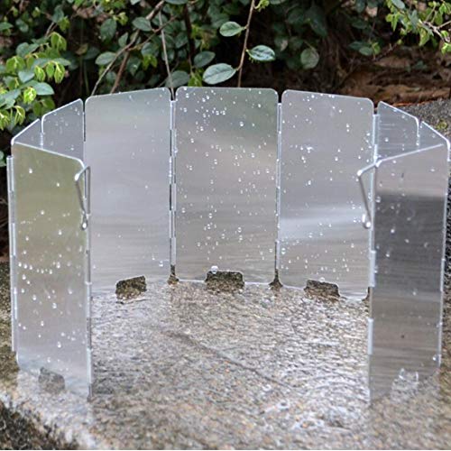 YaptheS Portable Camp Stove Windscreen Folding Camping Windshield Multi Function Wind Guard Outdoor Cooking Accessory Cooker Stove Screen Windshield Pack of 9 - Thumbnail 2
