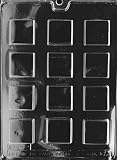 Life Of Party Molds AO065 Plain Square Mints Chocolate Candy Mold with Cybrtrayd Chocolate Molding Instructions