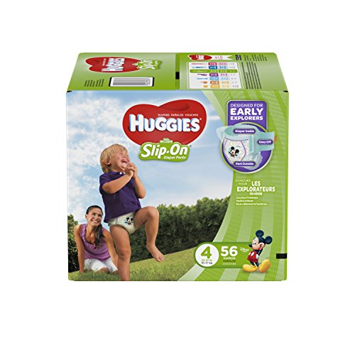 Huggies little movers slip on diaper pants, size 4, pac…