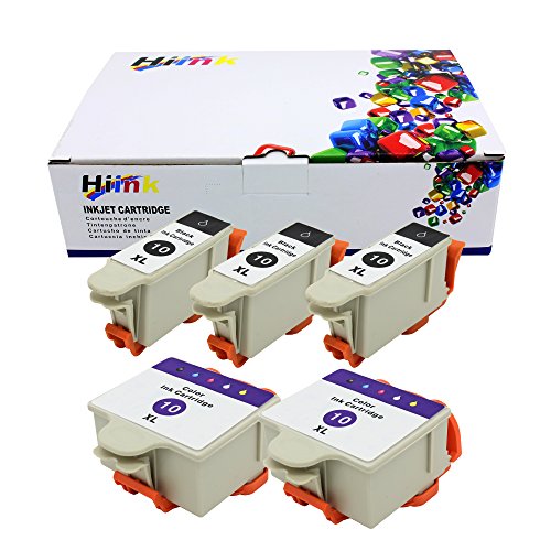 HI INK 5 Pack Compatible Replacement Black and Color ink for Kodak 10XL 10 XL (8946501/8237216)
