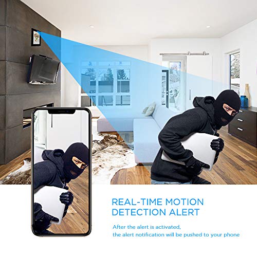 WiFi Hidden Camera WiFi Photo Frame,Mini Spy Camera with Night Vision, Wireless Nanny Cam HD 1080P with Motion Detection for Home Security Camera, USB Charger