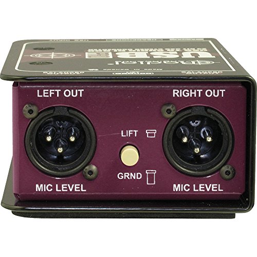 Radial USB-Pro 2 Channel Active Stereo USB Laptop DI Instrument Direct Box with Senor 20' XLR Microphone Cable (Pair) and Zorro Cloth