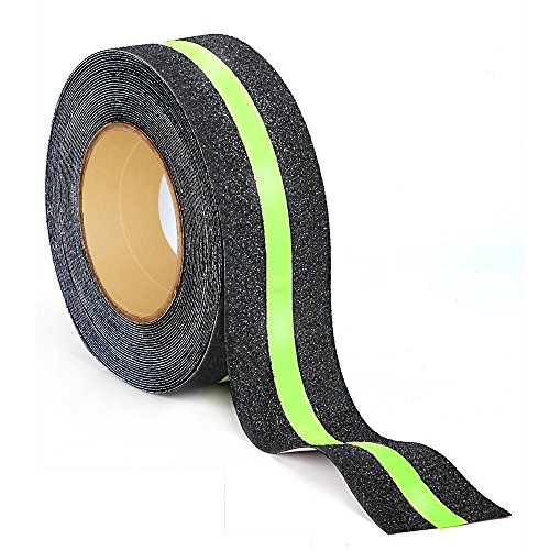 Kyson Glow In Dark Safety Tape,Anti Slip Traction Tape,Best Grip, Friction, Abrasive Adhesive for Stairs, Safety, Tread Step, Indoor, Outdoor(16.4ft X 2Inch)