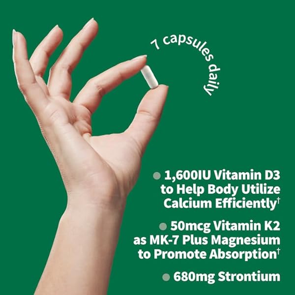 GARDEN OF LIFE CALCIUM SUPPLEMENT – VITAMIN CODE GROW BONE MADE WITH WHOLE FOODS, STRONTIUM, MAGNESIUM, K2 MK7, VITAMIN D3 & C PLUS PROBIOTICS FOR GUT HEALTH, 30 DAY SUPPLY