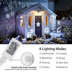 Joomer Christmas Icicle Lights, 400 LED 80 Drops