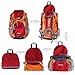 G4Free Lightweight Packable Hiking Backpack 35L Travel Camping Daypack Foldable (Orange/Red)