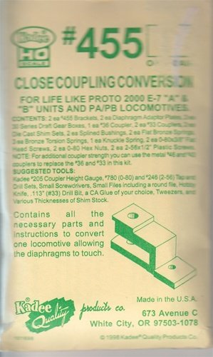HO Coupler Conversion, Proto E7/PA (1pr) KAD455