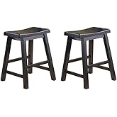 Homelegance Saddleback 18-Inch Barstool, Black