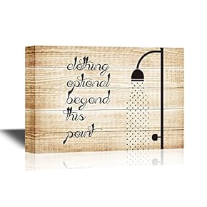 Bathroom Canvas Wall Art - Clothing Optional Beyond This Point - Gallery Wrap Modern Home Art | Ready to Hang - 12x18 inches
