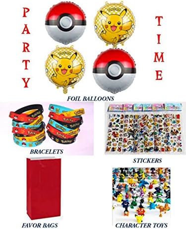 Party Favors for POKEMON Themed Birthday (for 10 People) Birthday Party Supplies