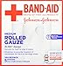 Band Aid Brand First Aid Products Flexible Rolled Gauze for Wound Care Dressing, 3 in x 2.1 yd, 5 ct