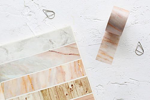 BCopter Washi Masking Tape Set, DIY Sticky Adhesive Paper, Colorful Decorative Arts Craft, Gift Wrap Scrapbook Bullet Journal Planner, value pack Hand Tear Writable (Shading Color)