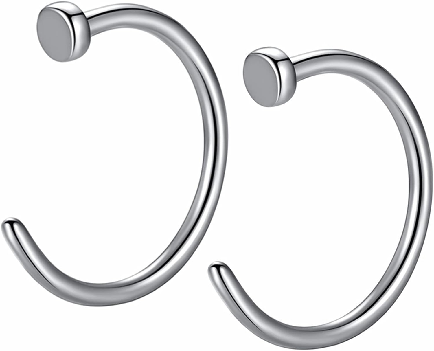 Lot De 2 Anneaux PA En Acier 316L - Pour Piercing, Diamètres 12mm Et 16mm, Jauge 6G (4mm)