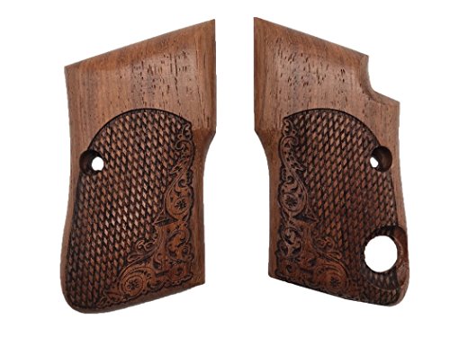 handicraftgrips B9W21## New Beretta 950 950B 950BS .22 Short .25 ACP Cut Out for Safety with safety cut grips Hard Wood Laser Logo handmade handcraft beautiful Gift Birthday Christmas Newyears by