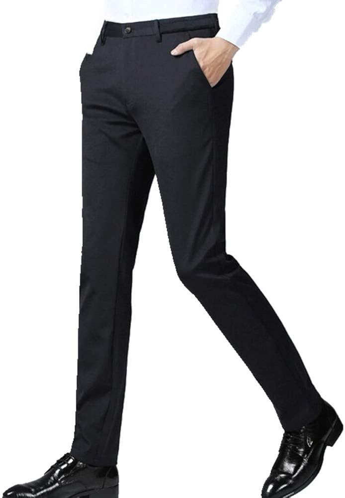 N\P Men's Slim Autumn and Winter Warm Pants Formal Casual Pants Amazon.co.uk Clothing