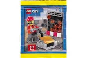 LEGO City: Builder Minifigure Plate Compactor and Flashing Arrow Sign - Ages 6+