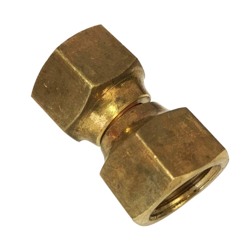 Brass Swivel Nut Union Valve Connector 1/4" Flare x 1/4" Flare