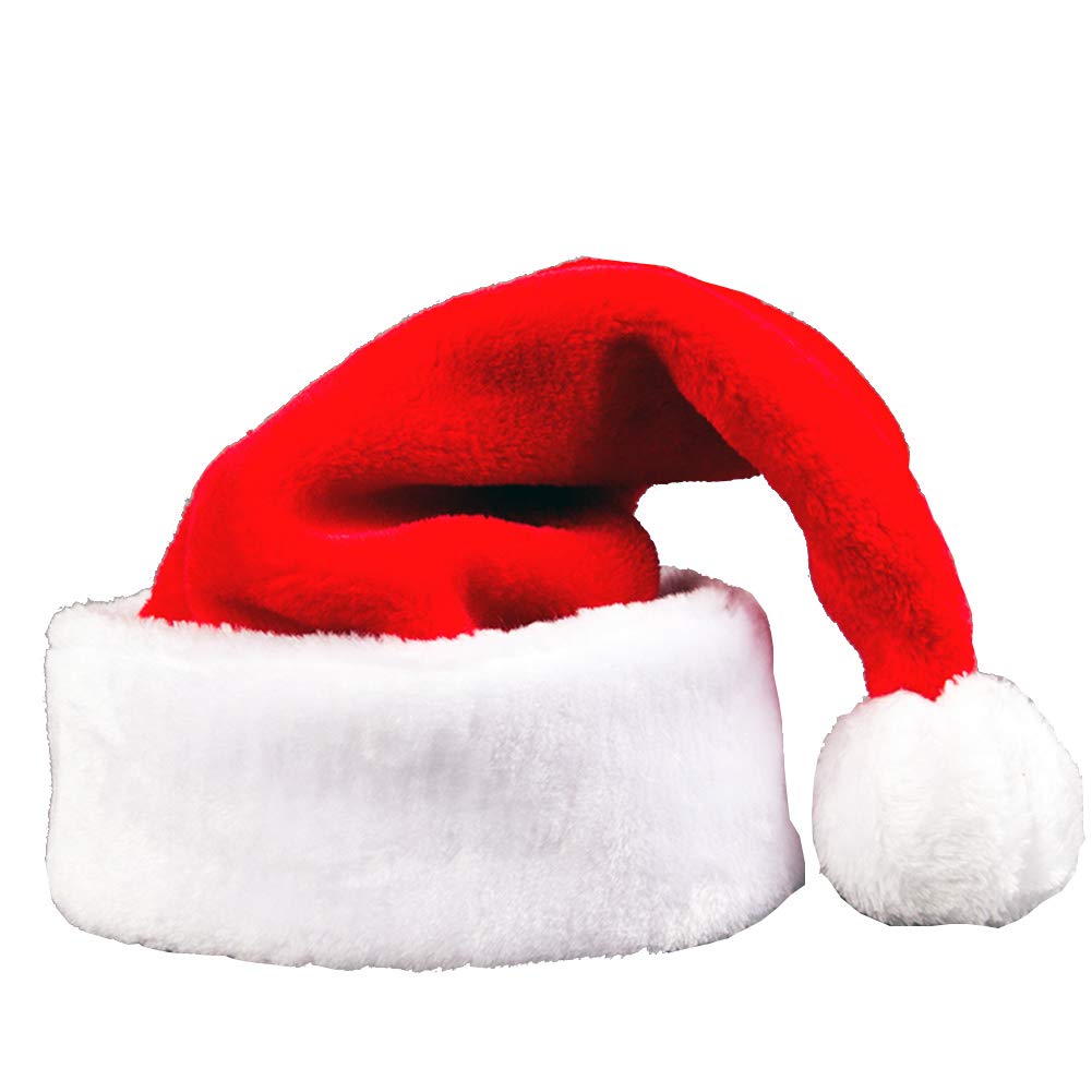 YULOONG Adult's and Children Kids Santa Hat Velvet Christmas Hat with Plush Trim &and Comfort Liner Unisex