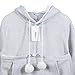 Nituyy VincentDeep Unisex Cat Ear Big Kangaroo Pouch Hoodie Long Sleeve Pet Cat Dog Holder Carrier Sweatshirt (Grey, XXXL)