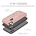 BENTOBEN iPhone Xs Max Case, Bling Glitter Slim Shockproof Two Layer Protective Shiny Girl Women Faux Leather Full Body Soft Bumper Hard PC Phone Cover for Apple iPhone Xs Max 6.5”(2018), Rose Gold