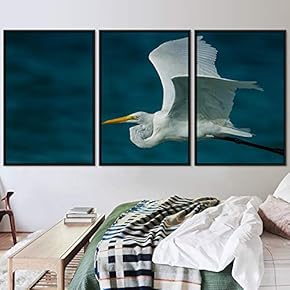 signwin 3 Piece Framed Canvas Wall Art Beach...