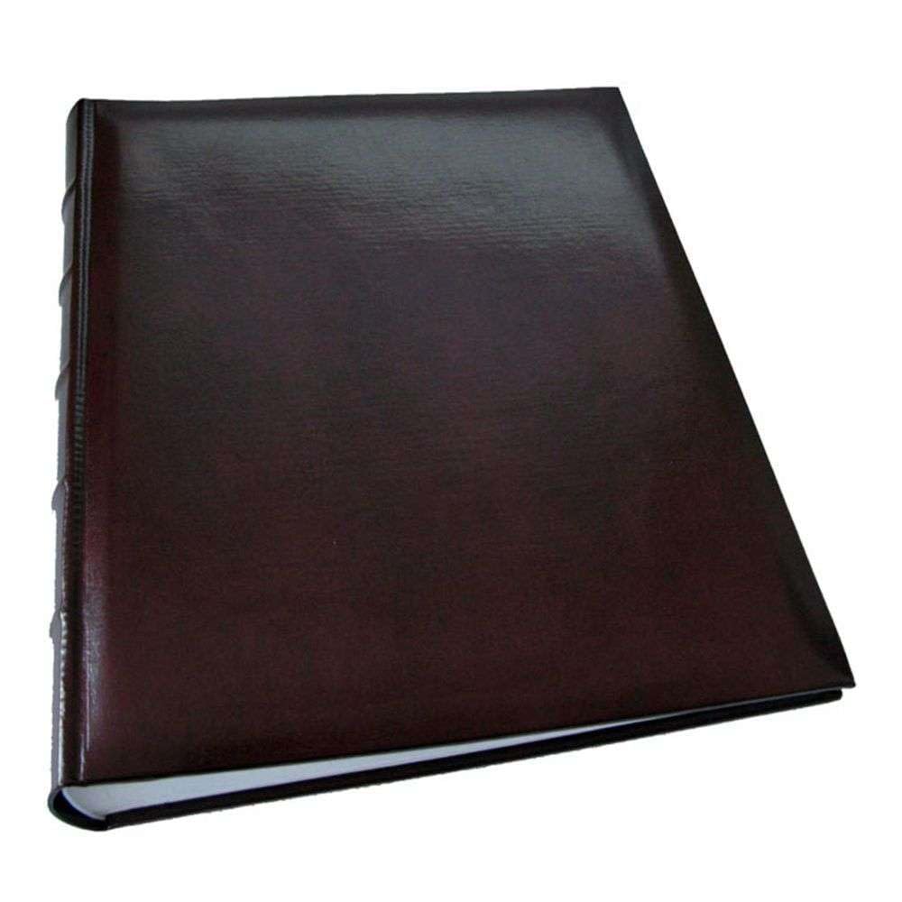 walther design Photo Album Red 30 x 37 cm Imitation Leather with Raised Frets, Classic FA-373-R