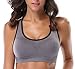 MIRITY Women Racerback Sports Bras - High Impact Workout Gym Activewear Bra Pack of 3 Color Black Grey Blue Size M