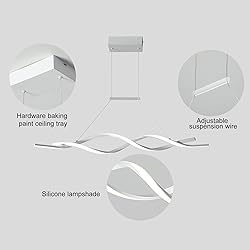Jaycomey Modern Pendant Light, Dimmable LED