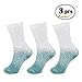 BambooMN - Extra Large Super Soft Warm Cozy Fuzzy Gradient Socks - 3 prs