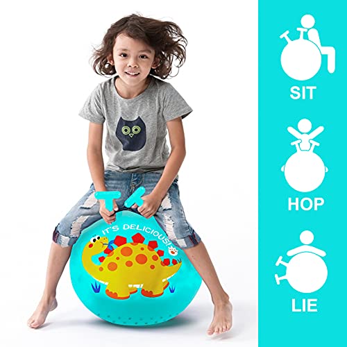 Centel Hopper Ball Bouncy Ball with Handle for Kids,Hippity Hop18 inch,Sit and Bounce on Ball