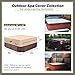UCEDER Waterproof Hot Tub Cover Outdoor Spa Cover (95''x95 x20'') 600D Heavy Duty Polyester Square Hot Tub Cover Protector(Brown)
