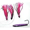 4in-PurpleBlack-Holograph-Cedar-Plug-Daisy-Chain-with-UV-Saltwater-Fishing-Lure-for-Mahi-Tuna-Sails-Wahoo