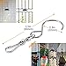 AIEVE Swivel Hooks 10 Pack Swivel Hooks Swivel Hooks for Hanging Wind Spinners S Hook Clips Wind Chimes Crystal Twisters Plants Flower Pots Bird Feeder Outdoor Ornament Hooks Party Supply, Silver