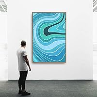 Framed Canvas Wall Art Color Block Canvas Prints Home Artwork Decoration for Living Room,Bedroom - 16x24 inches