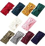 Baby Girl Nylon Headbands Newborn Infant Toddler Hairbands Knotted Children Soft Headwrap Hair Accessories (A-10pack-mul6)