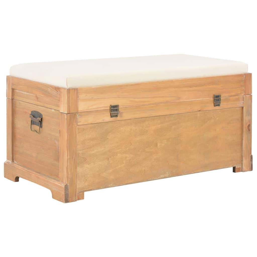 Quisilife Storage Chest with Cushion 80x40x40 cm MDF (Size : 31.4" 15.7" 15.7")
