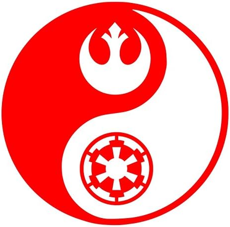 UR Impressions Red Rebel and Empire Yin Yang Decal Vinyl Sticker Graphics for Car Truck SUV Van Wall Window Laptop|RED|5.5 Inch|URI434