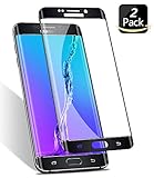 Galaxy S6 Edge Screen Protector,(2 Pack) Elebase 3D CurvedTempered Glass,Anti-Scratch,9H Hardness,Full Coverage,Anti-Bubble Clear Film for Samsung Galaxy S6 Edge(Black)